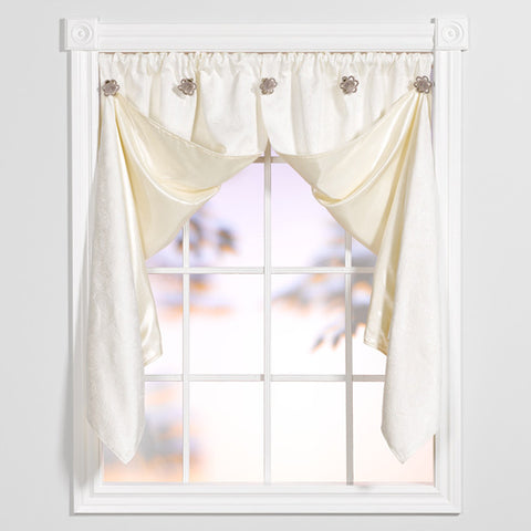 Window Origami™ Elegant Floral - White on White